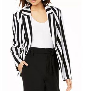 Bar III Black & White Vertical Stripe Blazer